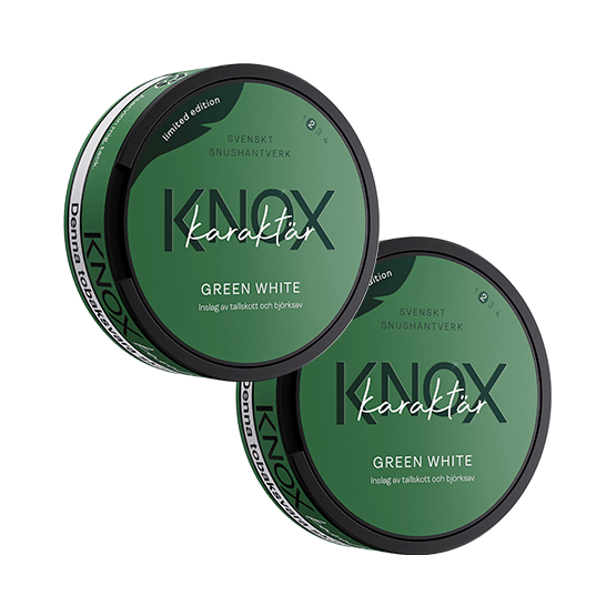 Knox Karaktär Green White Limited Edition 2-pack