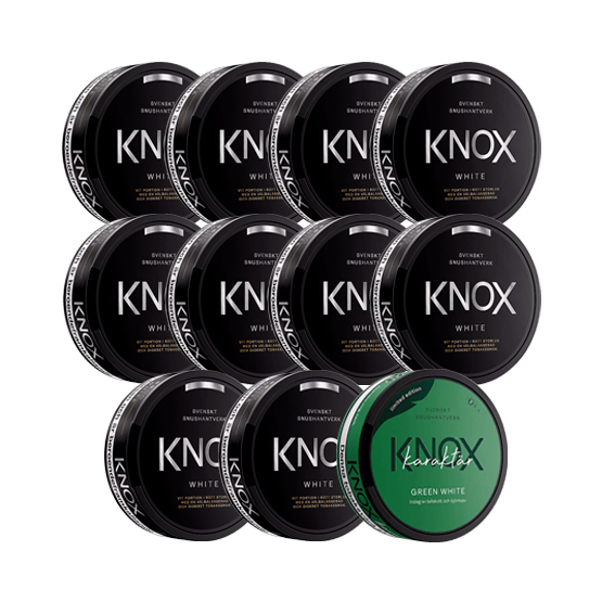Mixpack 10 Knox White & 1 Knox Green White